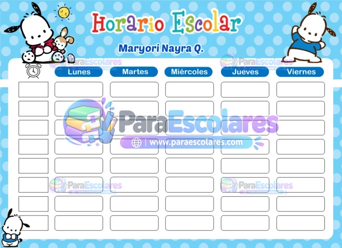Pochaco Horario Escolar